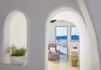 View at Cliff side suites in Santorini