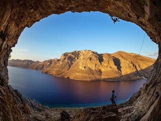 Rock climbing in Kalymnos