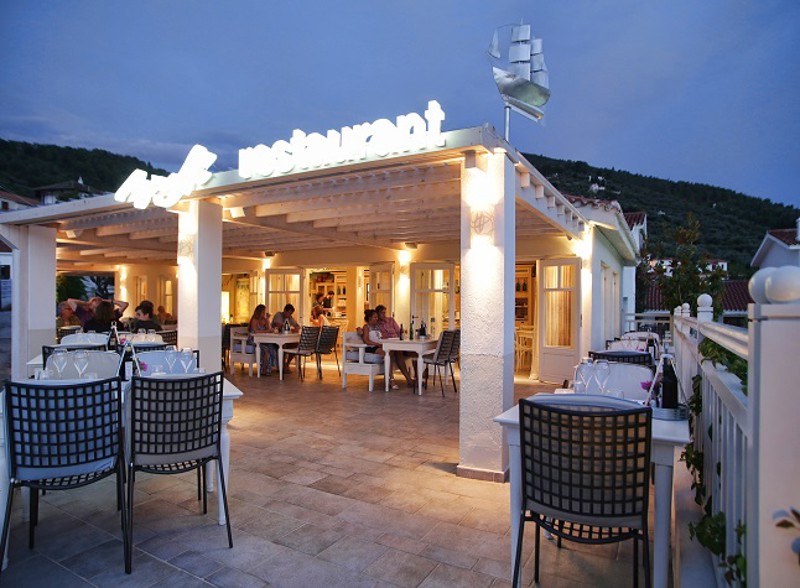 Restaurant at Skopelos Village Hotel, Skopelos Town in Greece (1)