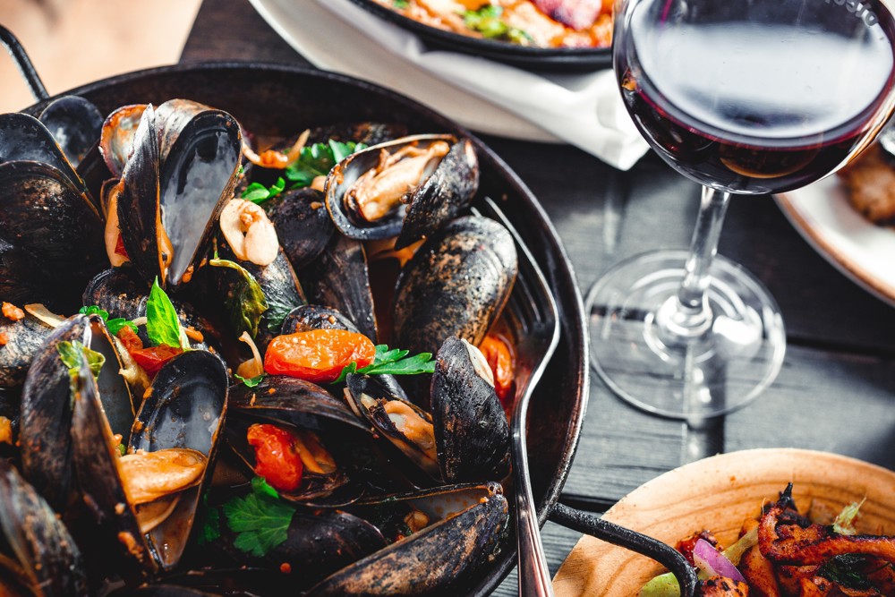 Plate of seafood