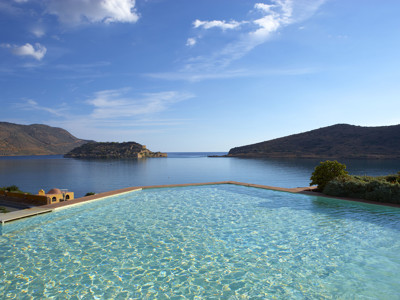 View from pool at Domes Of Elounda