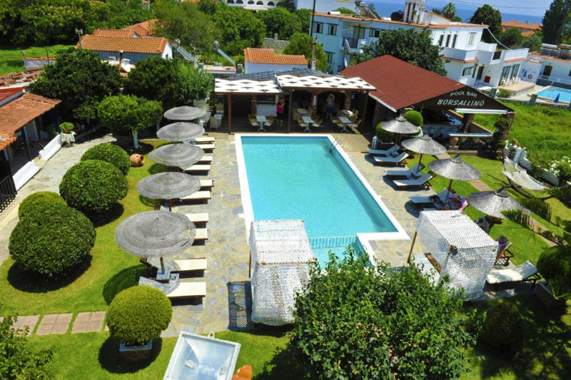 Pool area at the Yalis Apartments, Skiathos (1)
