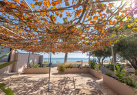 Terrace with sea view in Akrogiali Studio in Poros, Kefalonia