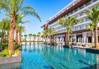 Pool view at Amanti Hotel in Cyprus