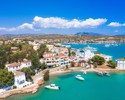 Aerial view of the town Porto Cheli, Peloponnese peninsula, Greece