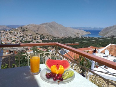 Balcony View at Sevasti Symi Studios