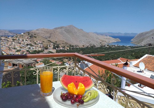 Balcony View at Sevasti Symi Studios