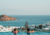 Pool view at Mr & Mrs White Mykonos