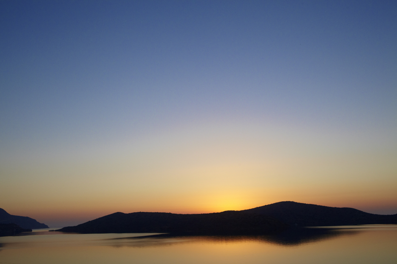 Sunset view from Domes Aulus Elounda