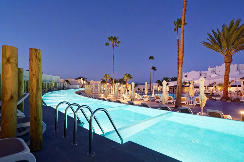 Night view of pool at Labranda Golden Beach
