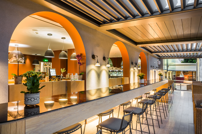 Main bar at Aenos Hotel in Kefalonia