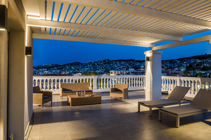 Views from terrace at Aenos Hotel in Kefalonia