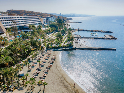 Exterior beachfront at Amathus Beach Hotel