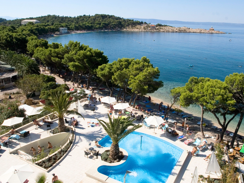 Outdoor Pool Overlooking the Beach at Hotel Park Makarska