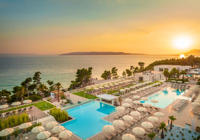 Swimming Pools overlooking the Beach at Aminess Khalani Beach Hotel