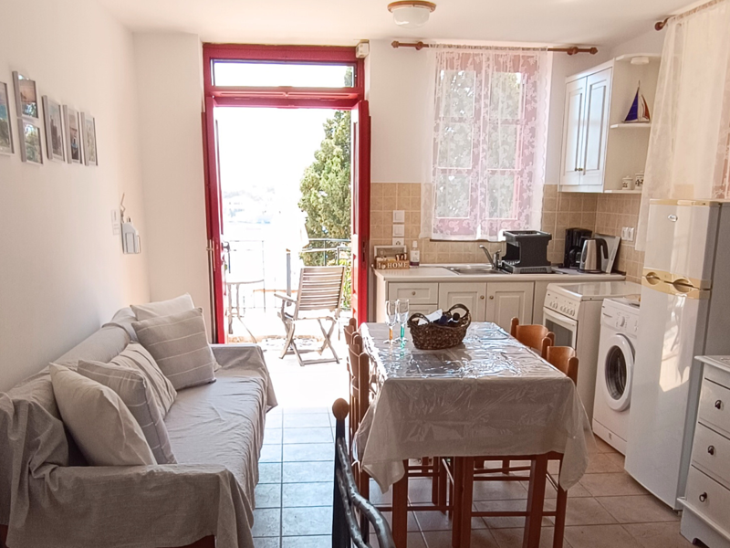 Double Bed Studio Living Area at Elena Studios