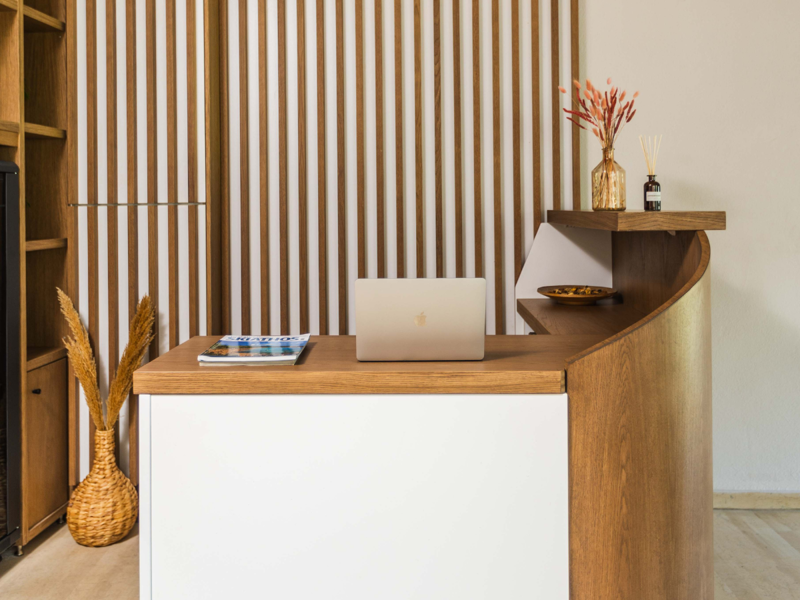 Reception Area at Casa Blue Hotel