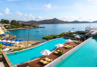 Bungalow Sharing Pools at Elounda Bay Palace