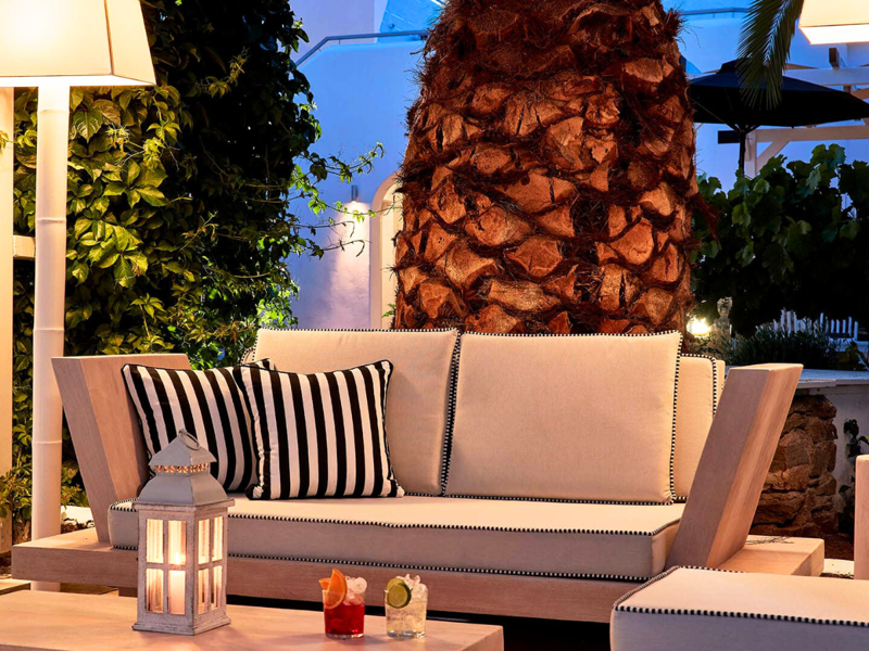Bar Area at Mr & Mrs White Paros, Suites & More