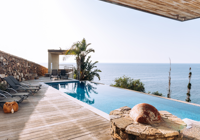 View of Pool overlooking the sea at Aquamarine Villa