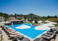 Aerial View of Liberatos Village Pool