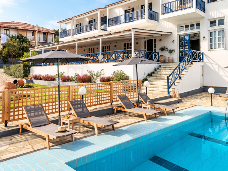Sunbed Area at Aperitton Hotel